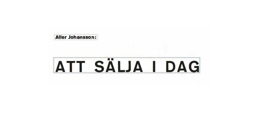 Att sälja i dag NK 1962.