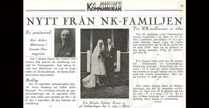 Nytt från NK-familjen Kompanirullan 1927-7 Huvudbild