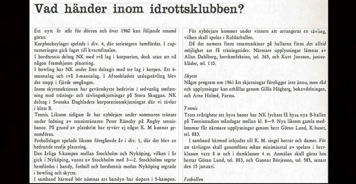 Vad händer inom idrottsklubben NK Kompanirullan 1961-3 Huvudbild